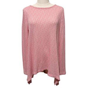 Chelsea & Theodore Women's Size M | Pink Sweater Textured Lightweight Pullover